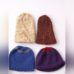 Stylish Multicolor Knit Beanie Set